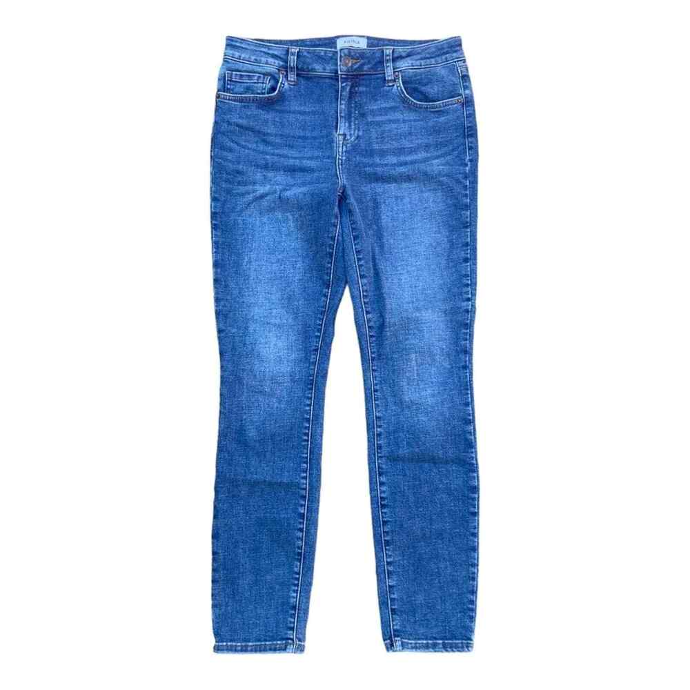 Pistola Revolve High-Rise Stretch Skinny Jeans in Medium Blue Stone Wash Size 28